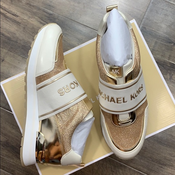 MICHAEL KORS TEDDI TRAINER PIXIE FINE GLITTER - Picture 3 of 16